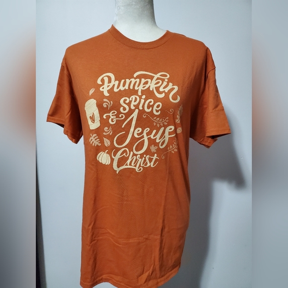 Tops - Handcrafted "Pumpkin Spice & Jesus Christ" Tee